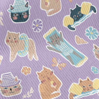 Cat Enjoying Summer On The Bea Standard Corduroy