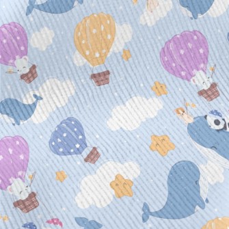 Blue Whale Taxi In The Sky Standard Corduroy