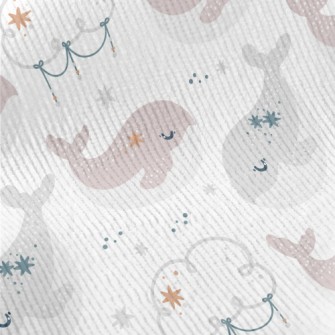 Cute Whale Clouds And Stars Standard Corduroy