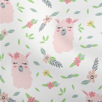 Alpaca Wearing Pink Flowers Dobby