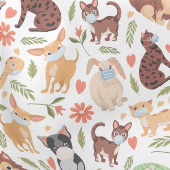 Small Animals Wearing Masks Stretch Ponte