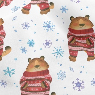 Tiger In A Warm Sweater Micro Fleece