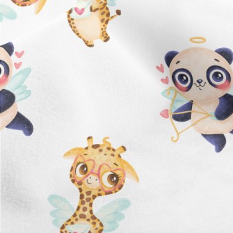 Panda And Cupid The Giraffe Micro Fleece