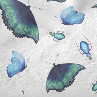 Hand Drawn Colorful Butterfly Minky