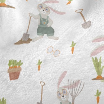 Rabbit Is Planting Carrots Minky