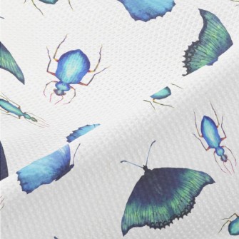 Hand Drawn Colorful Butterfly Piqué