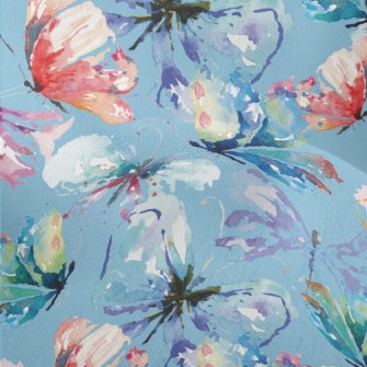 Abstract Butterfly In Watercol Lightweight Performance Linen