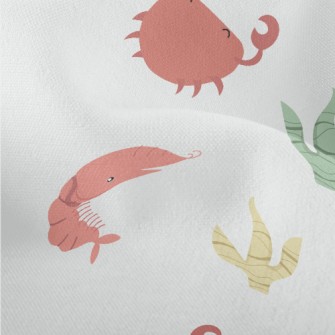 Red Crab And Shrimp Next To Se Lightweight Performance Linen