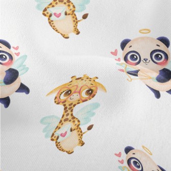 Panda And Cupid The Giraffe Lightweight Performance Linen