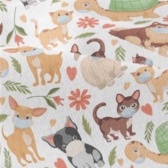 Small Animals Wearing Masks Modern Jersey