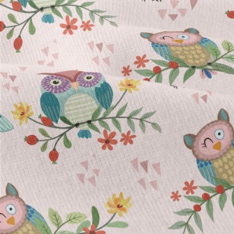 Owl Winking On A Branch Modern Jersey