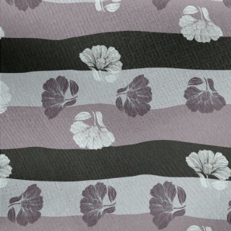 Delicate Dark Florals Jersey Backed Fleece