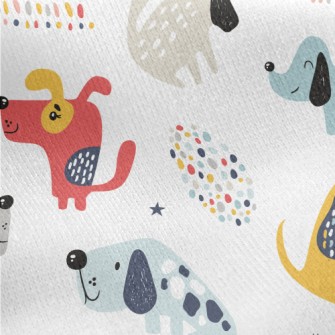 Naughty And Funny Colorful Pup Jersey Backed Fleece