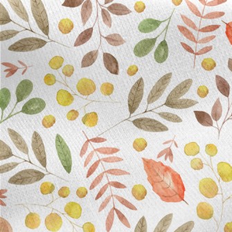 Autumn Leaves In Watercolor St Jersey Backed Fleece