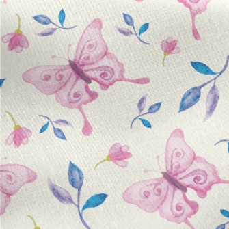 Butterfly Fairy In Flight Jersey Backed Fleece