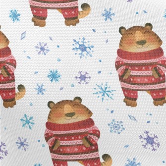 Tiger In A Warm Sweater Pongee