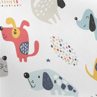 Naughty And Funny Colorful Pup Pongee