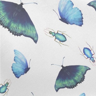 Hand Drawn Colorful Butterfly Pongee