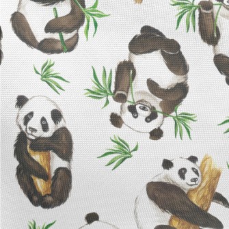 Pandas Are Enjoying A Feast Pongee