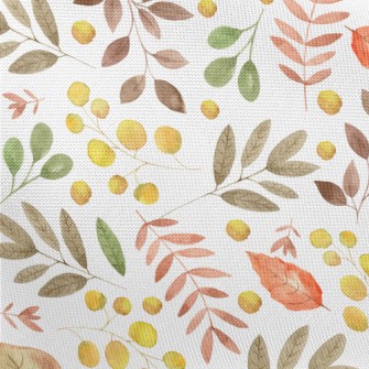 Autumn Leaves In Watercolor St Pongee