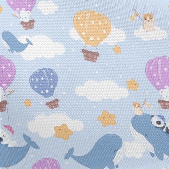 Blue Whale Taxi In The Sky Pongee