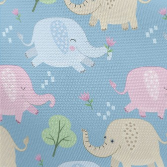Naughty Colorful Baby Elephant Pongee