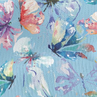 Abstract Butterfly In Watercol Stretch Jersey