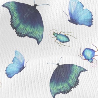 Hand Drawn Colorful Butterfly Stretch Jersey
