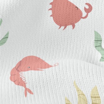 Red Crab And Shrimp Next To Se Stretch Jersey