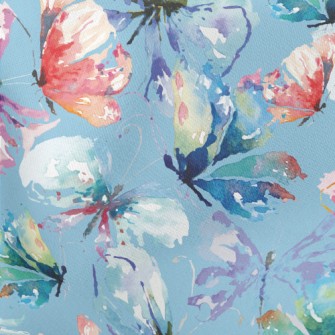Abstract Butterfly In Watercol Lightweight Cotton Poplin