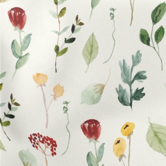Mini Wildflowers In A Watercol Lightweight Cotton Poplin