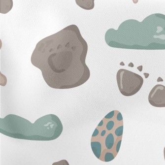 Dinosaur Footprints Discovered Lightweight Cotton Poplin