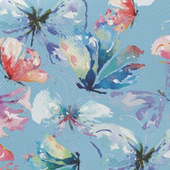 Abstract Butterfly In Watercol Midweight Cotton Poplin