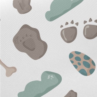 Dinosaur Footprints Discovered Midweight Cotton Poplin