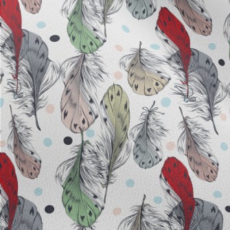 Mysterious Colored Feathers Chiffon
