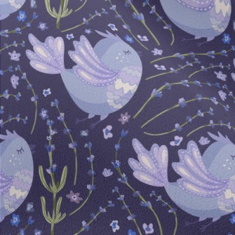 Purple Flowers Surround Purple Chiffon