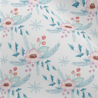 Christmas Flowers In Watercolo Chiffon