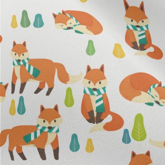 Scarf Fox Ready For Winter Chiffon