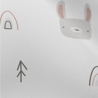 Cute Rabbit In The Woods Chiffon