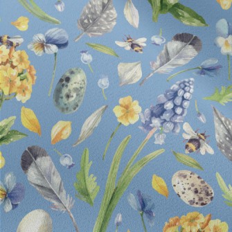 Spring Landscape In Watercolor Chiffon