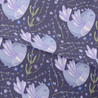 Purple Flowers Surround Purple Waterproof Oxford