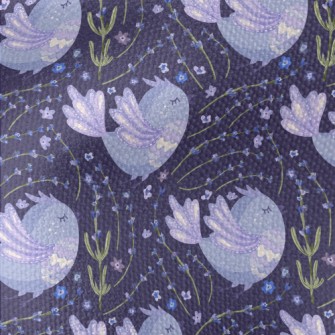 Purple Flowers Surround Purple Waterproof Canvas