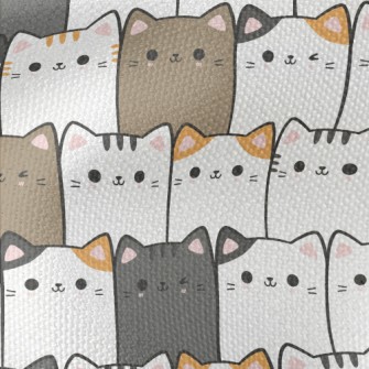 Cats Of Various Colors Standin Waterproof Canvas