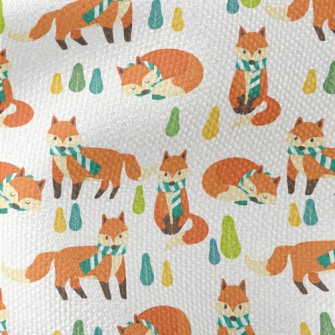 Scarf Fox Ready For Winter Waterproof Canvas