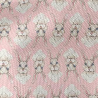 Blue-eyed Rabbit In Watercolor Waterproof Canvas