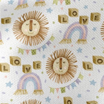 Baby Toys With Lion And Letter Waterproof Canvas