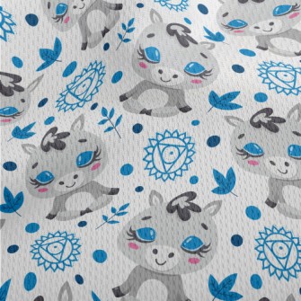 Little Animal Meditating Athletic Mesh Flat Back