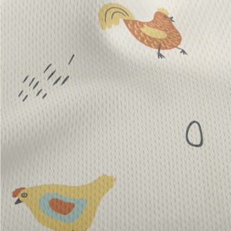 Chicken Who Lives Every Day Se Athletic Mesh Flat Back