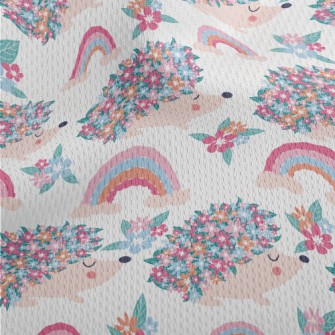 A Hedgehog With A Bunch Of Flo Athletic Mesh Flat Back