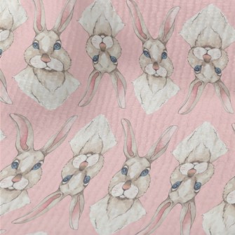 Blue-eyed Rabbit In Watercolor Terry